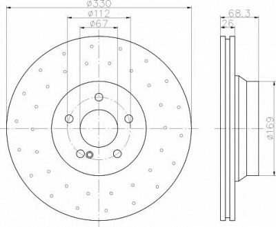 HELLA PAGID 8dd355121681 -  Тормозной диск